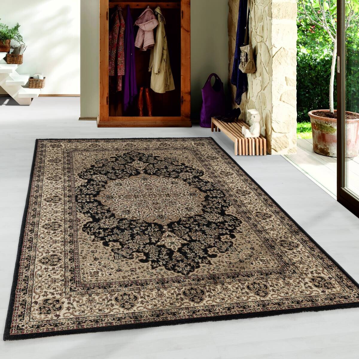 Ayyildiz Teppich KASHMIR schwarz B/L: ca. 80x150 cm