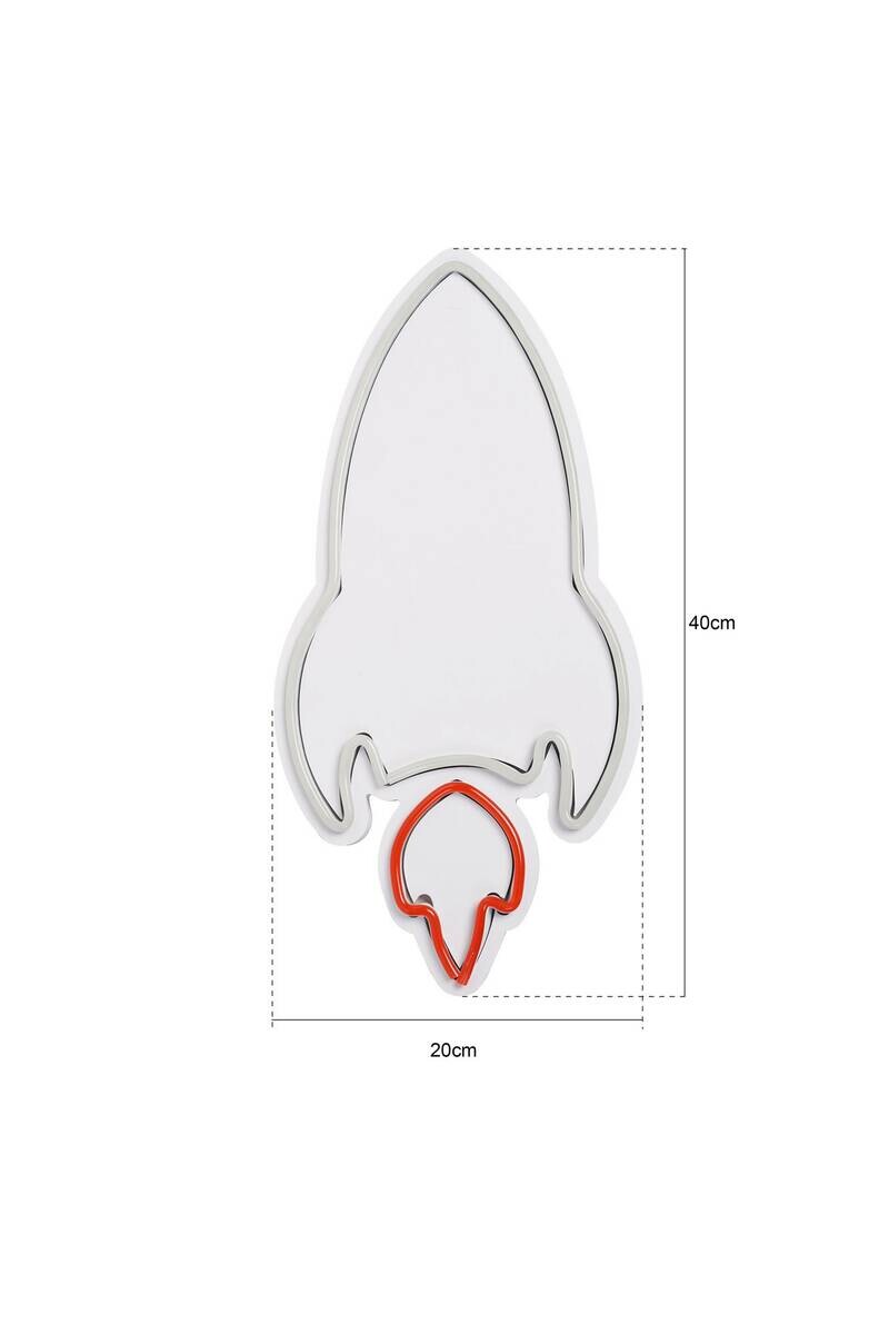 Opviq LED-Wandleuchte rot weiß PVC B/H/T/L: ca. 20x40x2x20 cm