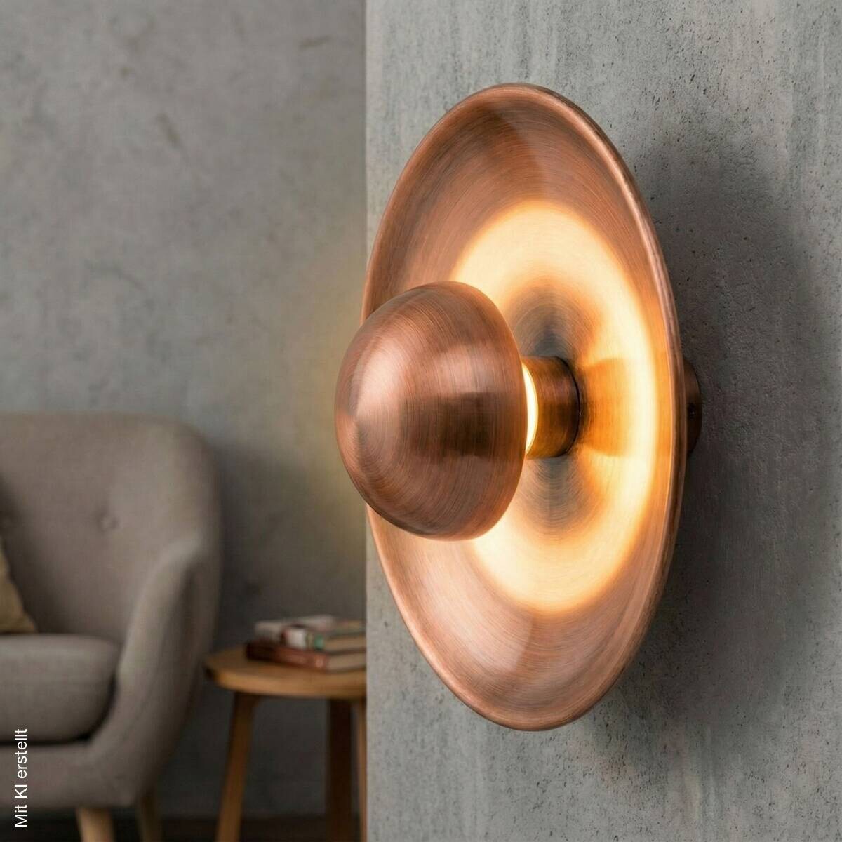 Opviq Wandleuchte Kupfer B/H/T: ca. 35x20x35 cm G9 1 Brennstellen