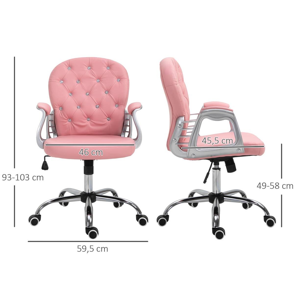 Drehstuhl 921-169V01PK rosa