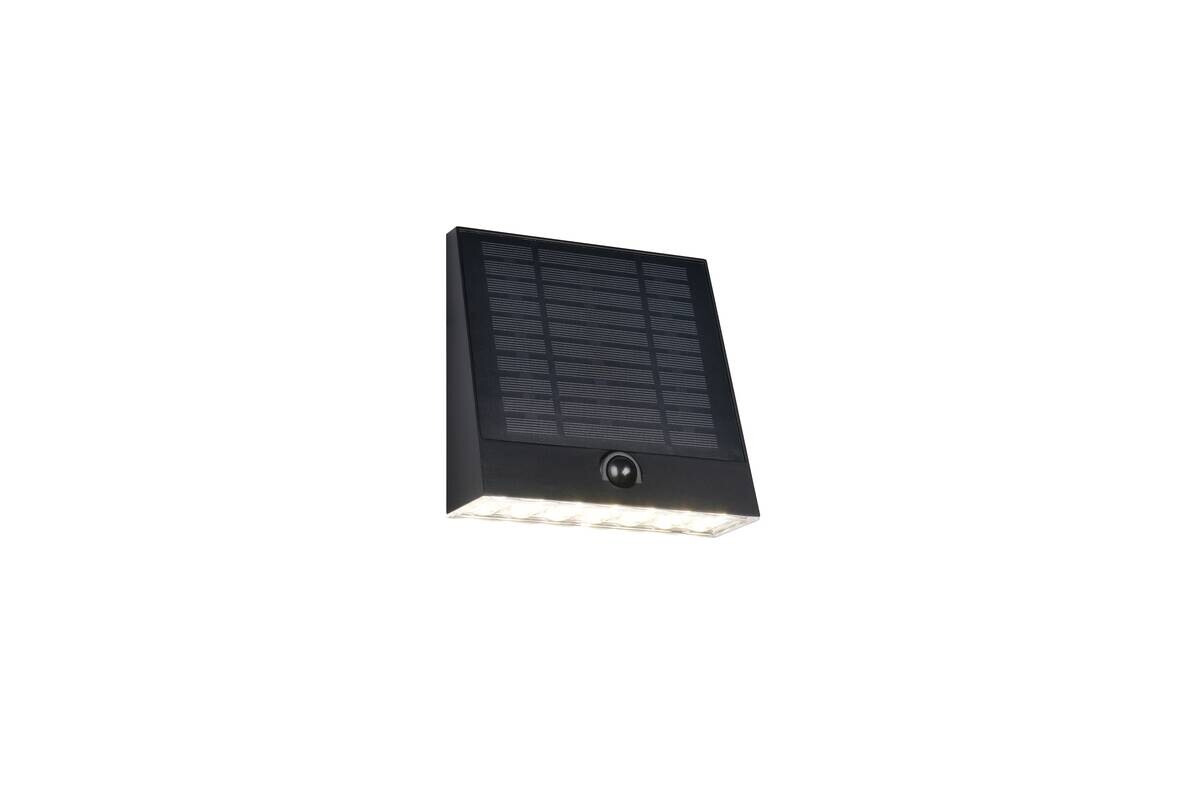 Solar-Wandleuchte schwarz B/H: ca. 16x15 cm