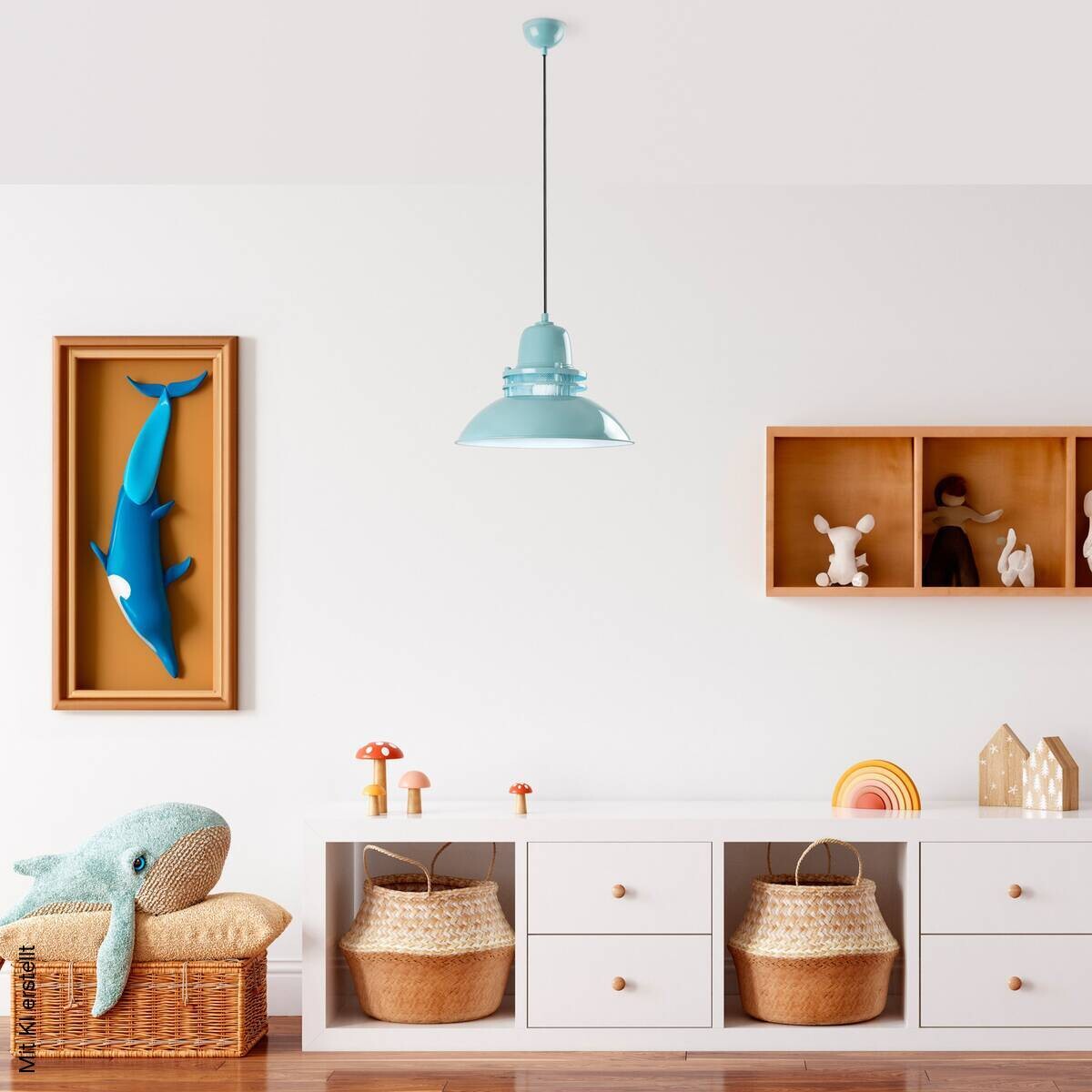 Opviq Pendelleuchte türkis B/H/T: ca. 34x123x34 cm E27 1 Brennstellen