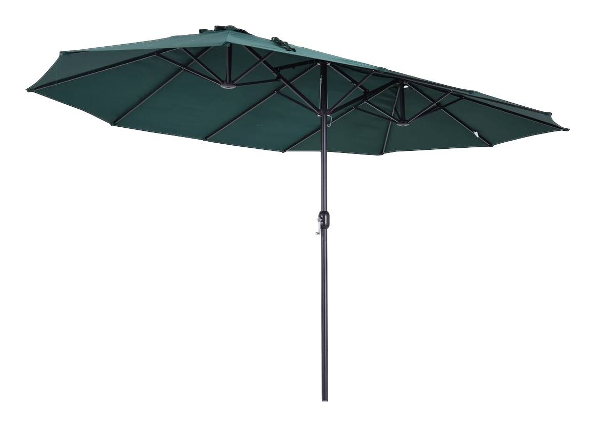 Outsunny Marktschirm dunkelgrün Stahl B/H/L: ca. 270x240x460 cm