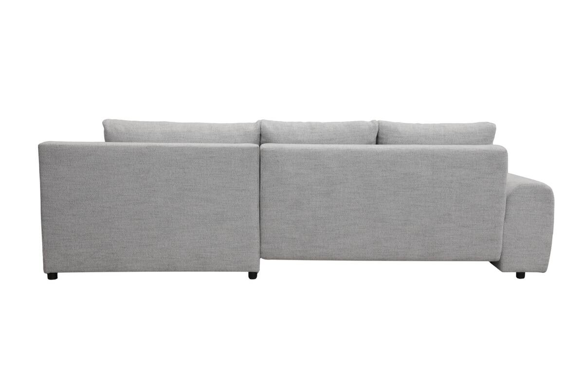 Ecksofa mit Bettfunktion und Bettkasten Lorenz grau Microfaser B/H/T: ca. 284x74x180 cm