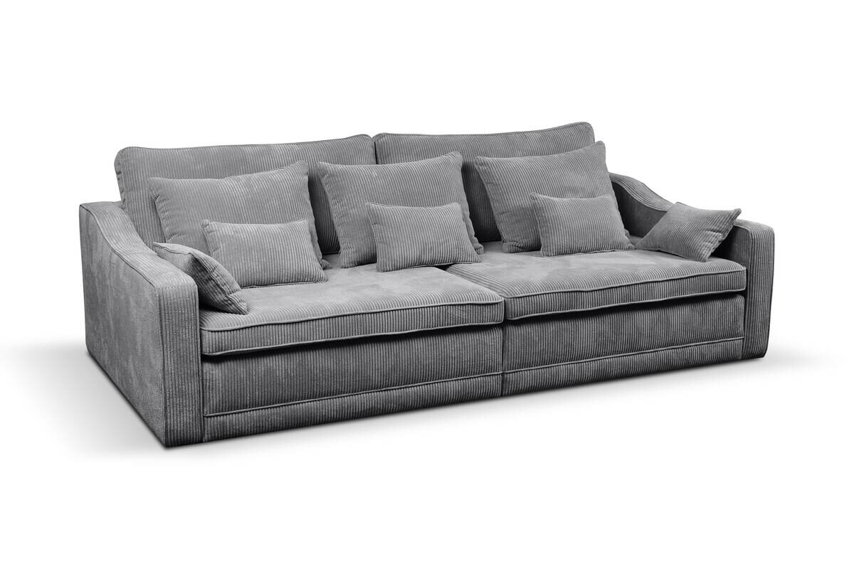 Big Sofa Evora dunkelgrau Microfaser B/H/T: ca. 276x71x137 cm