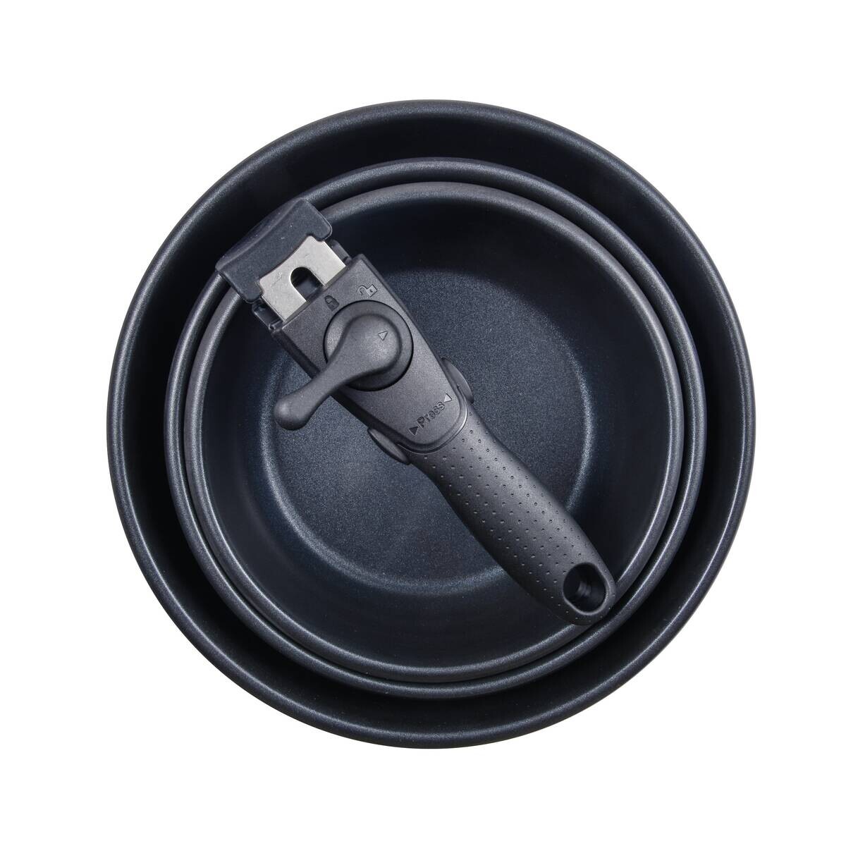 BERGNER Pfannenset Click&Cook schwarz Edelstahl 4 tlg.