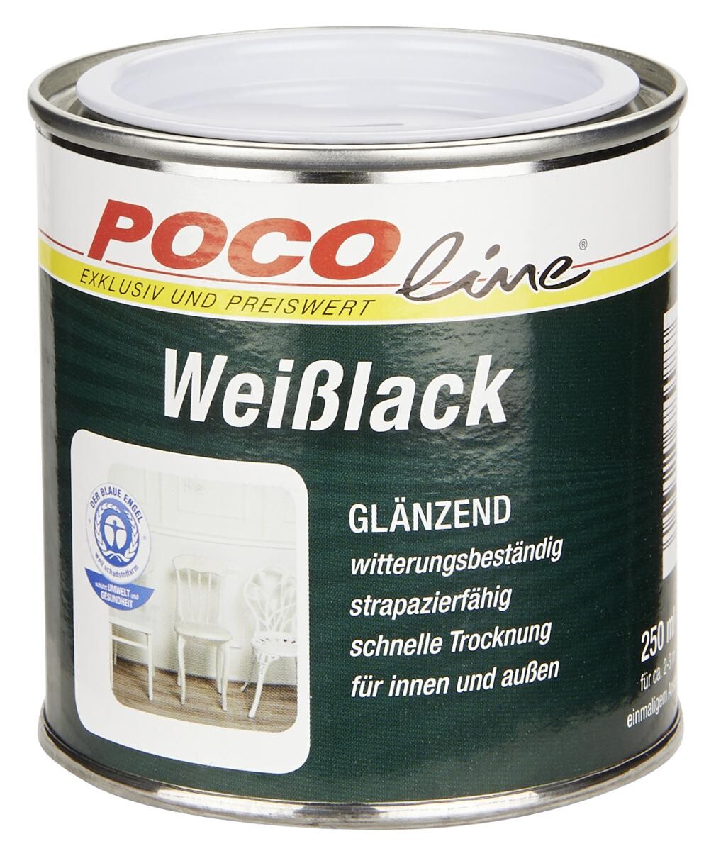 POCOline Acryl Weißlack weiß glänzend ca. 0,25 l