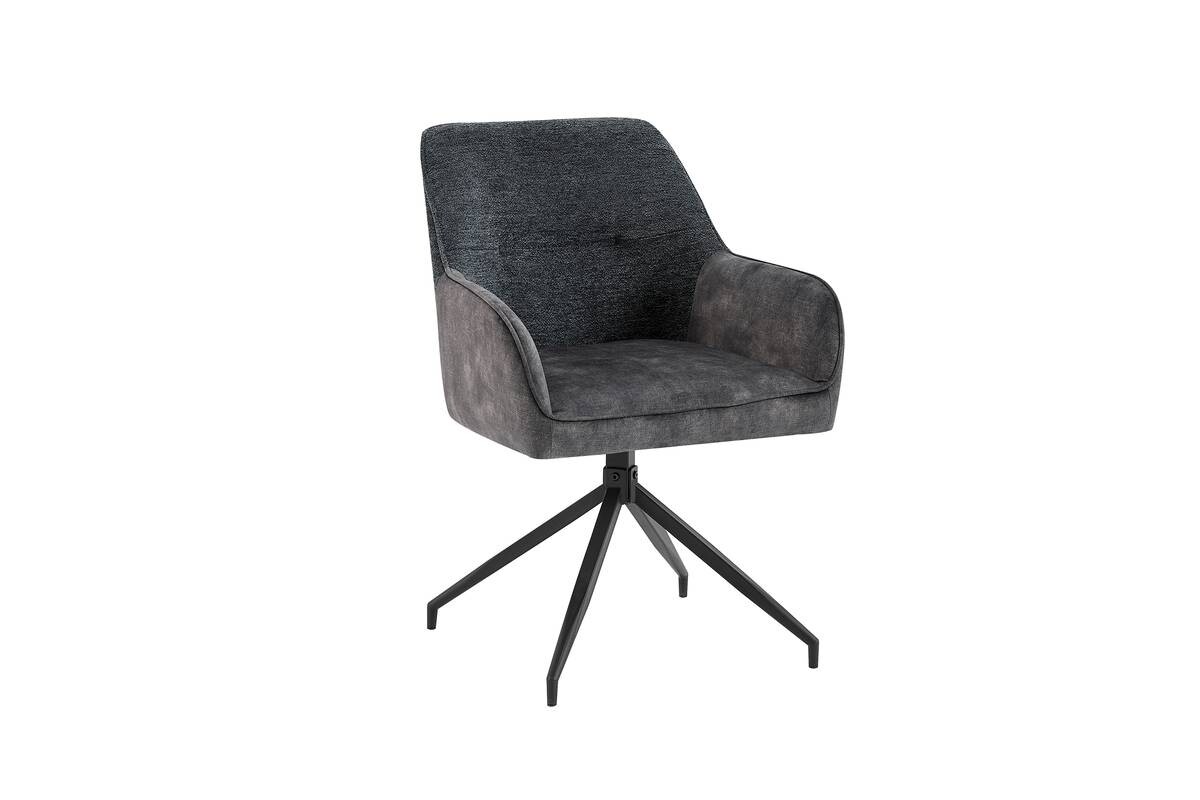Stuhl JACKY 2er-Set anthrazit B/H/T: ca. 62x87x56 cm