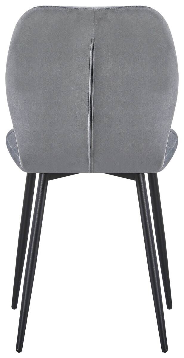 Stuhl Zoe grau Samtoptik B/H/T: ca. 45x85x58 cm