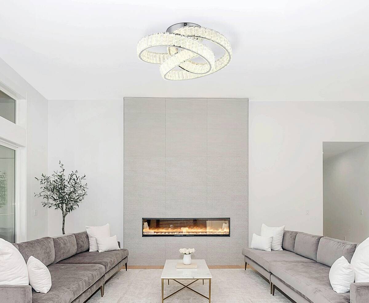 GLOBO Deckenleuchte Chrom klar Metall B/H/D: ca. 47x26x60 cm 1 Brennstellen