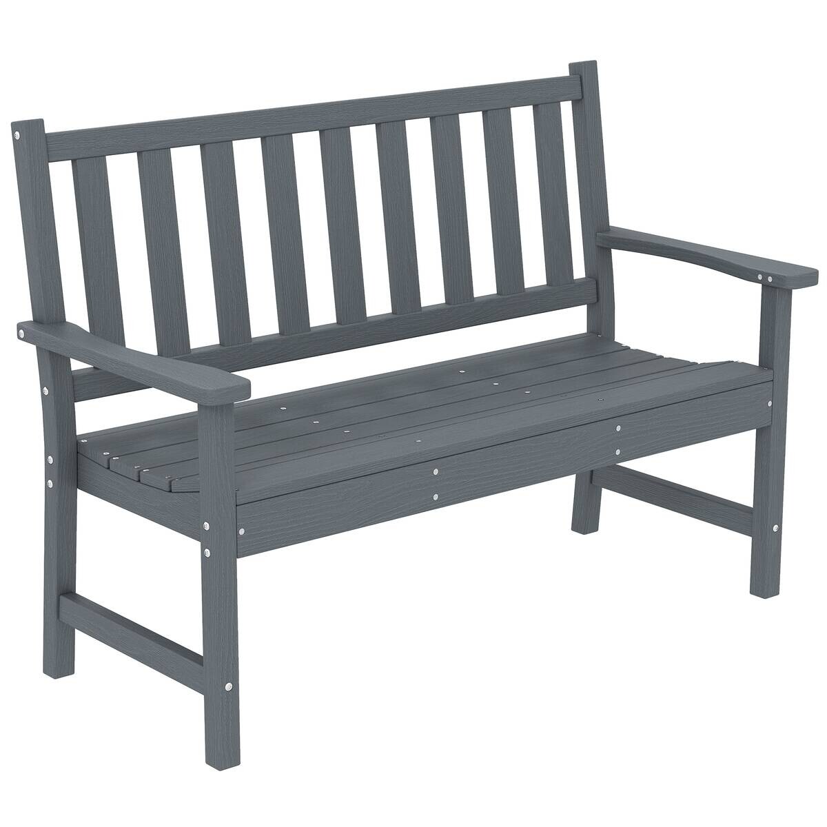 Outsunny Gartenbank grau Kunststoff B/H/L: ca. 59x91x130 cm