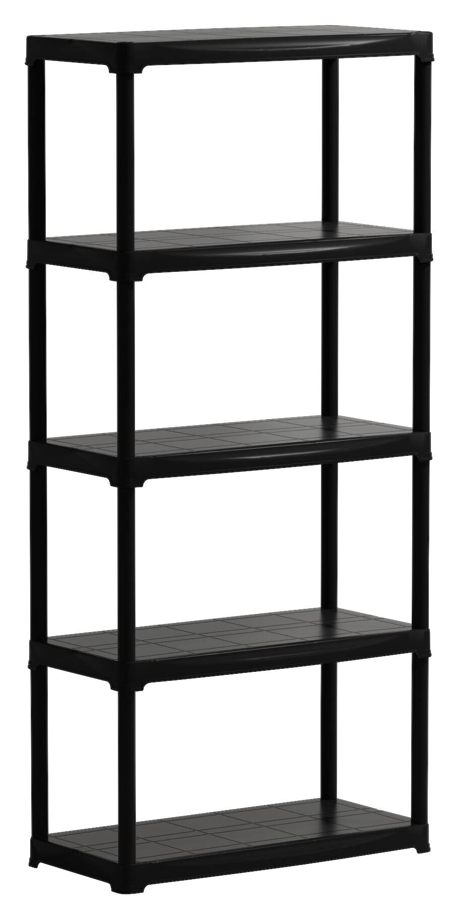 ArtPlast Kunststoffregal schwarz Kunststoff B/H/T: ca. 80x175,5x40 cm
