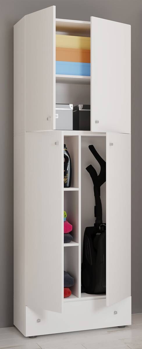 Putzschrank Lona weiß B/H/T: ca. 70x200x39 cm