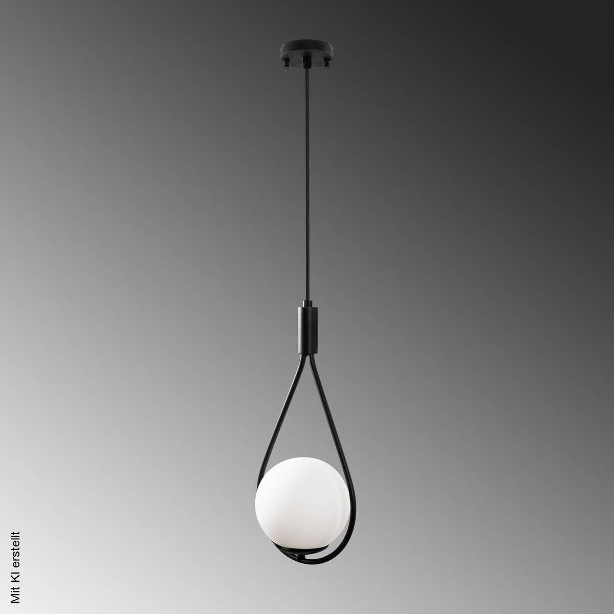 Opviq Pendelleuchte schwarz Glas B/H/T/L: ca. 20x136x15x20 cm E27 1 Brennstellen