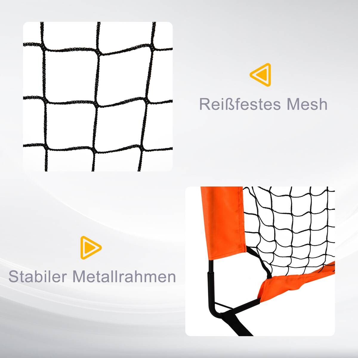 HOMCOM Fußballtor orange Metall B/H/L: ca. 90x90x183 cm