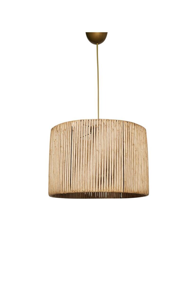 Opviq Pendelleuchte natur B/H/T/L/D: ca. 30x70x30x30x30 cm E27 1 Brennstellen