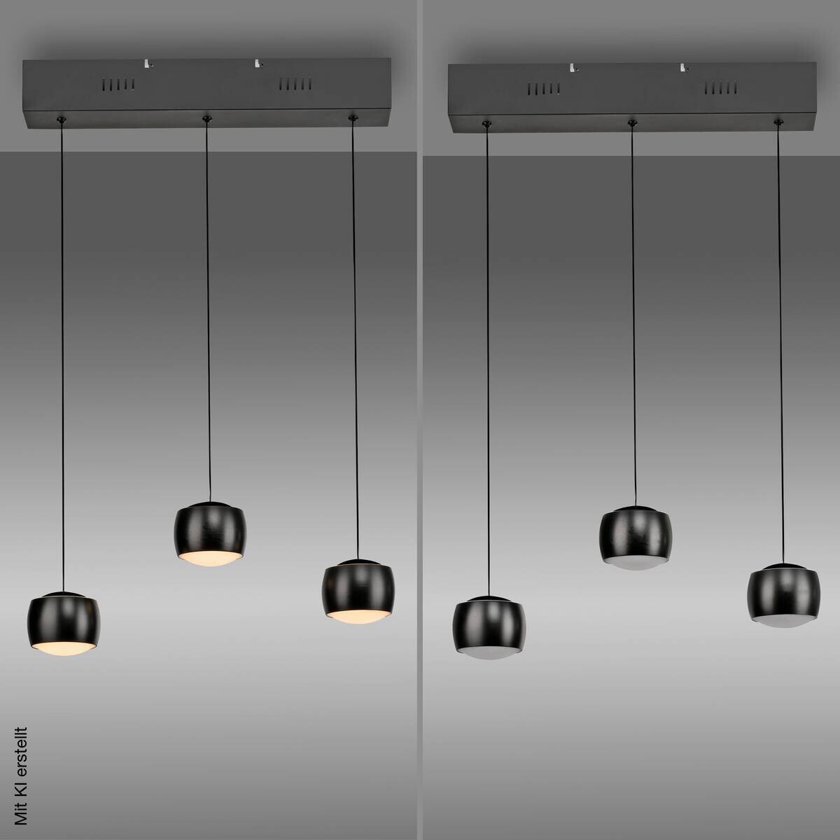Just Light Pendelleuchte Ballini schwarz