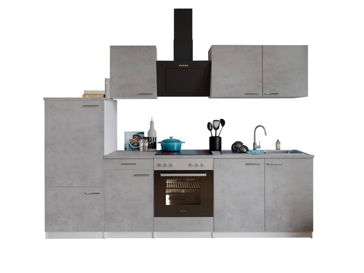 Respekta Küchenblock Malia Beton Optik B/H/T: ca. 270x200x60 cm