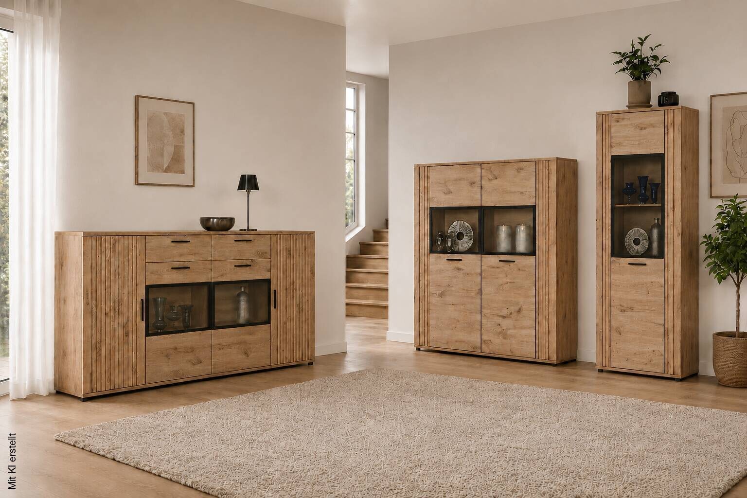 Sideboard Turin Eiche Viking Nachbildung B/H/T: ca. 205x109x40 cm