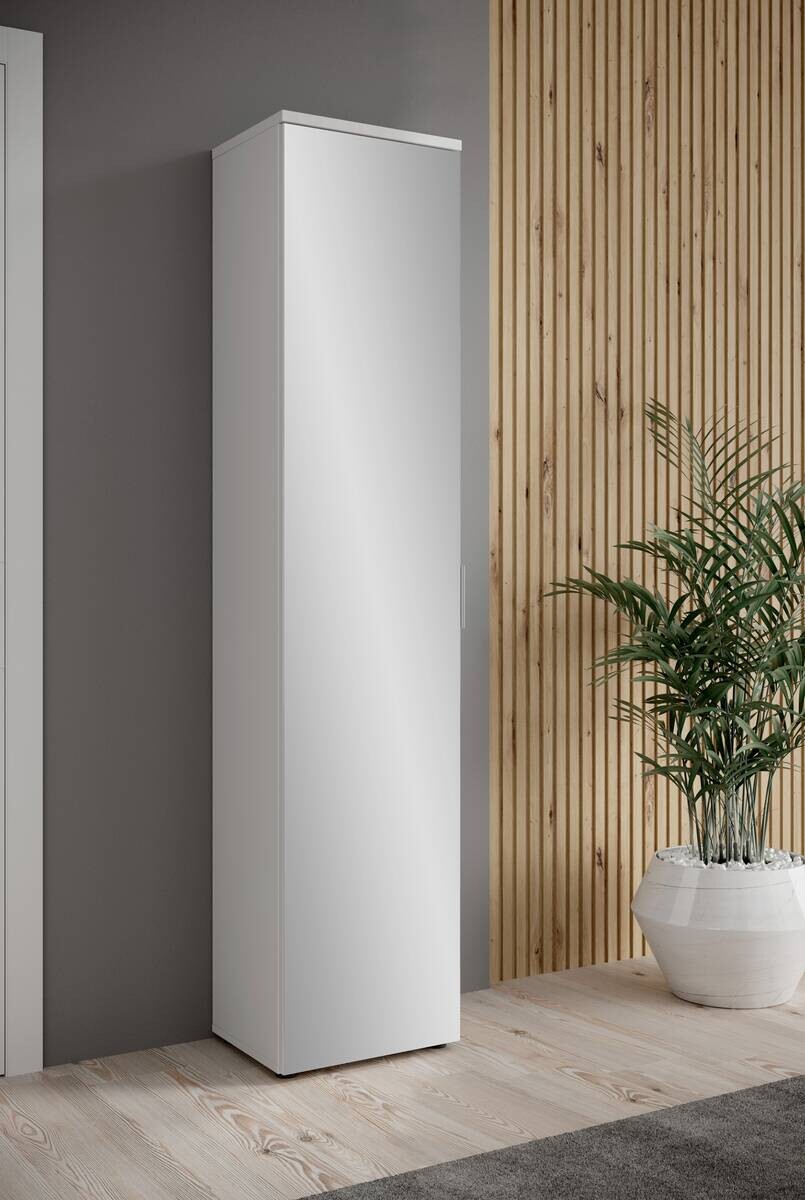 Schuhschrank Lincoln weiß glänzend B/H/T: ca. 50x190x35 cm