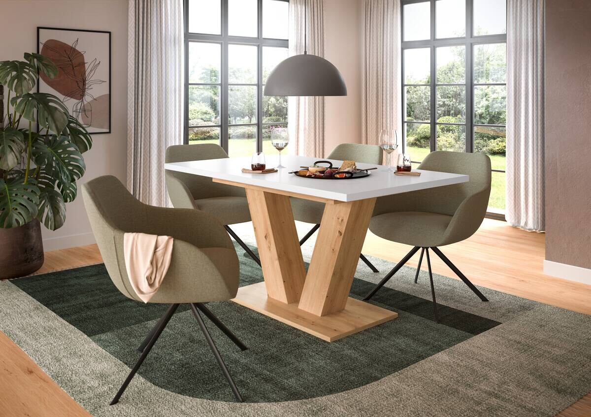 Esstisch MOTION weiß Artisan Nachbildung B/H/T: ca. 150x76x90 cm