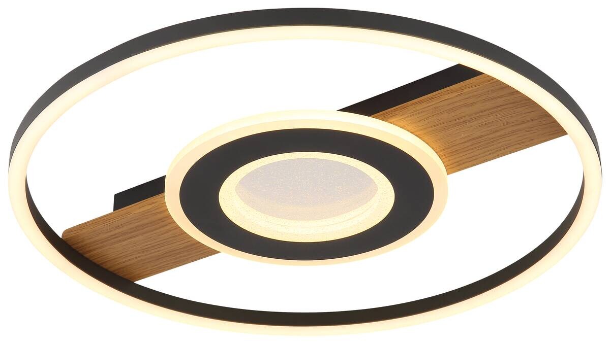 GLOBO LED-Deckenleuchte braun schwarz Aluminium Metall H/D: ca. 5,5x40,5 cm