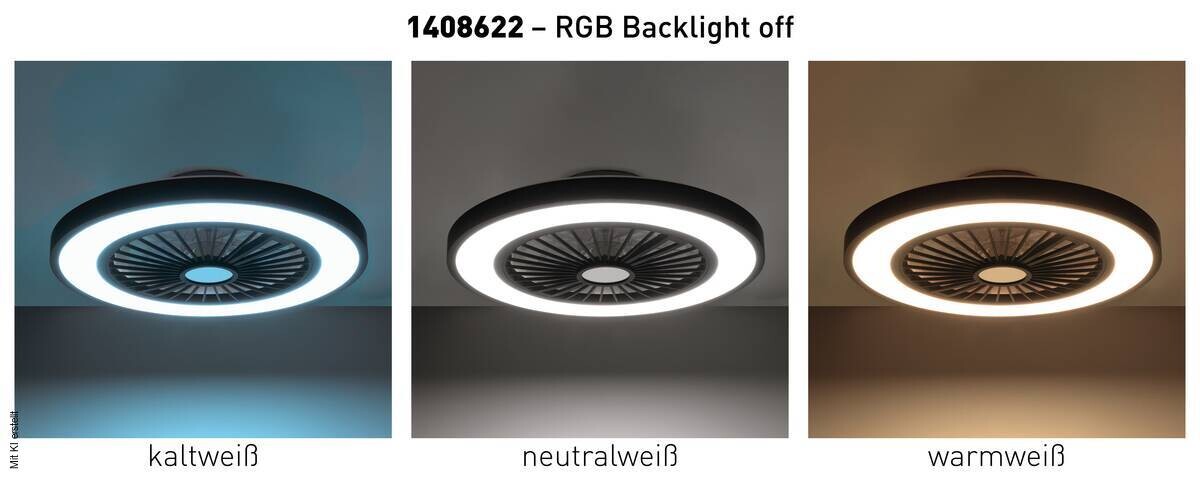 Näve Leuchten Deckenleuchte 1408622 schwarz Metall Kunststoff B/H/T: ca. 54x16x54 cm null 3 Brennstellen