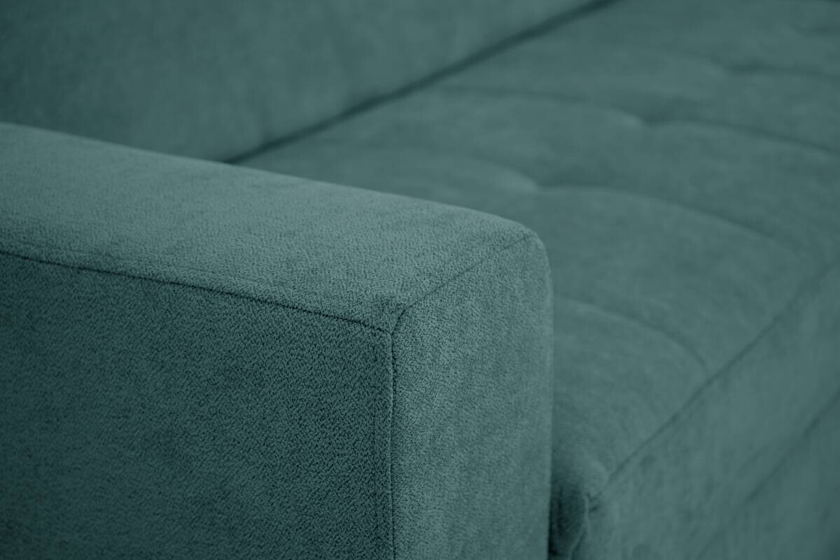 Ecksofa mit Bettfunktion und Bettkasten blaugrün Microfaser B/T: ca. 238x170 cm
