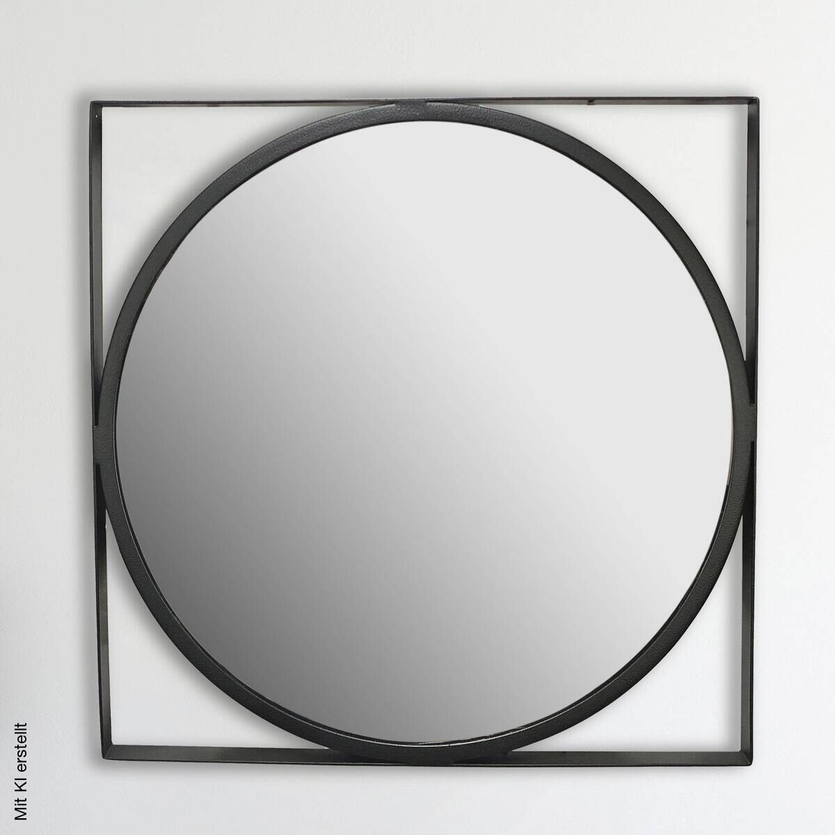 Wohnling Wandspiegel schwarz Metall T/D: ca. 2,5x54 cm