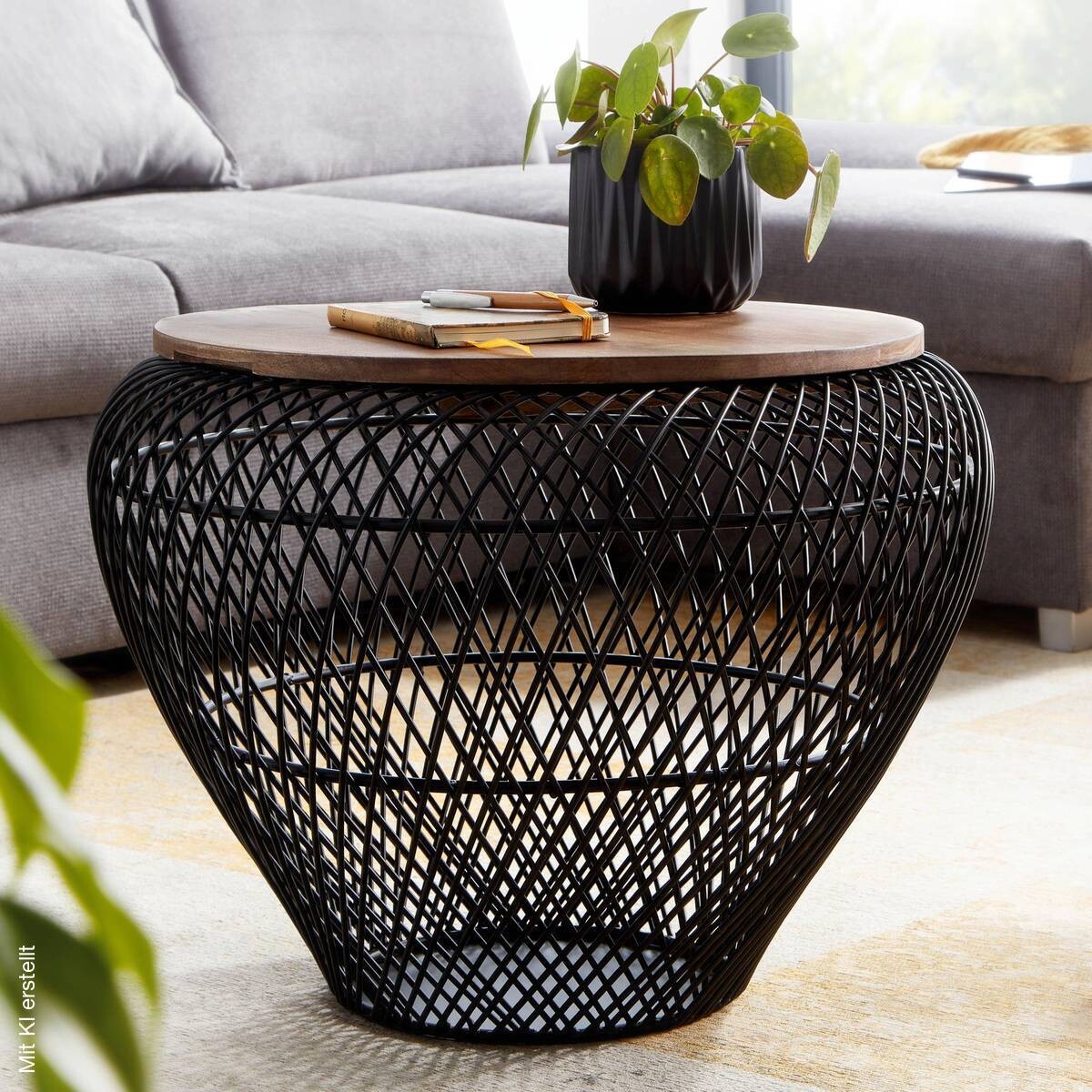 Couchtisch schwarz B/H/T: ca. 60x45x60 cm
