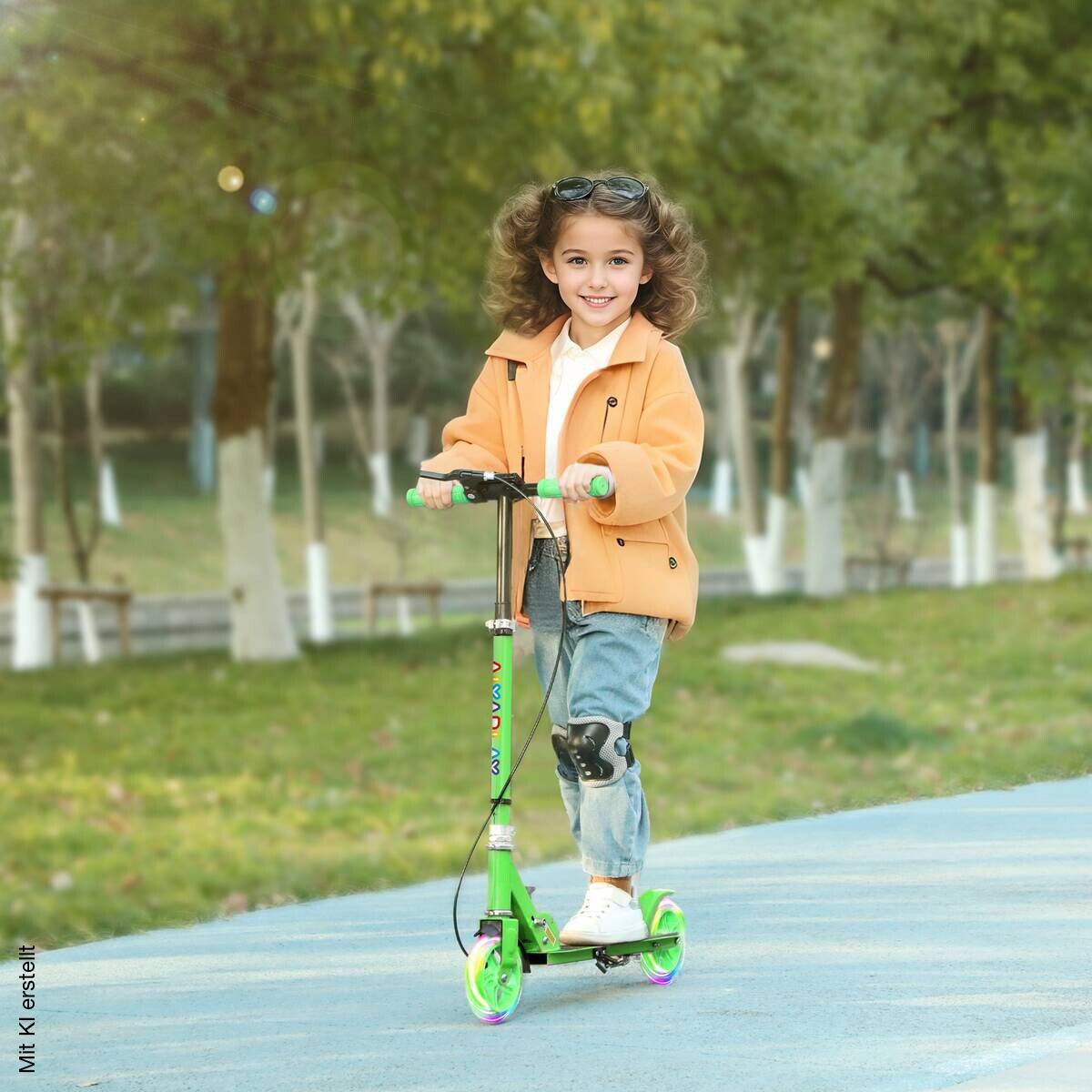 AIYAPLAY Kinderscooter grün B/H/L: ca. 36x89x73 cm