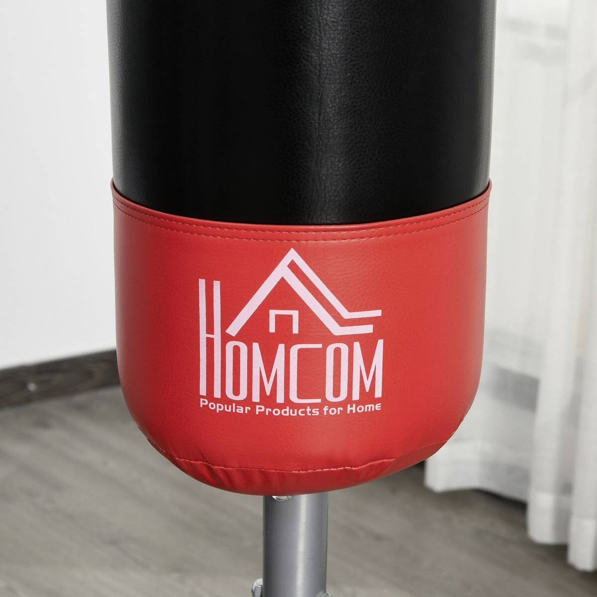 HOMCOM Standboxsack schwarz Kunstleder H/D: ca. 180x60 cm