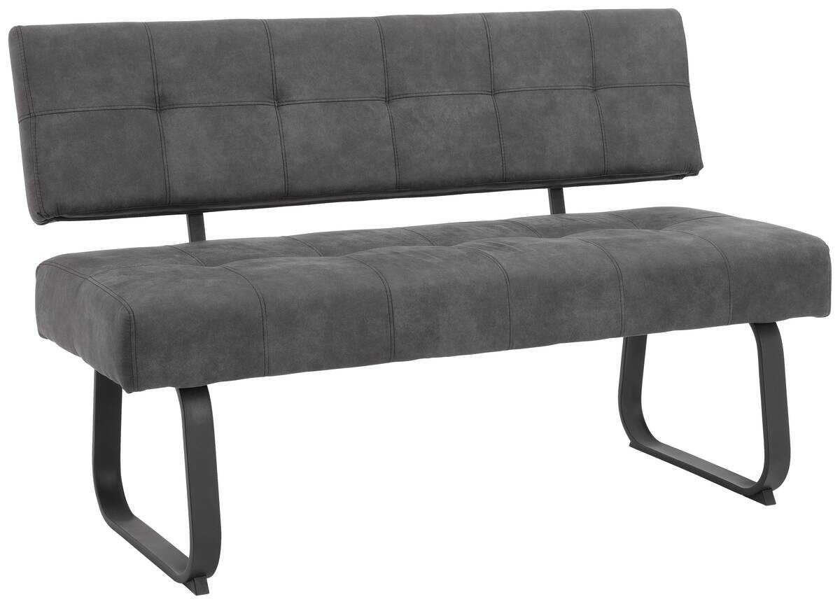 Essgruppe Luise I anthrazit Microfaser B/H/T: ca. 160x76x80 cm