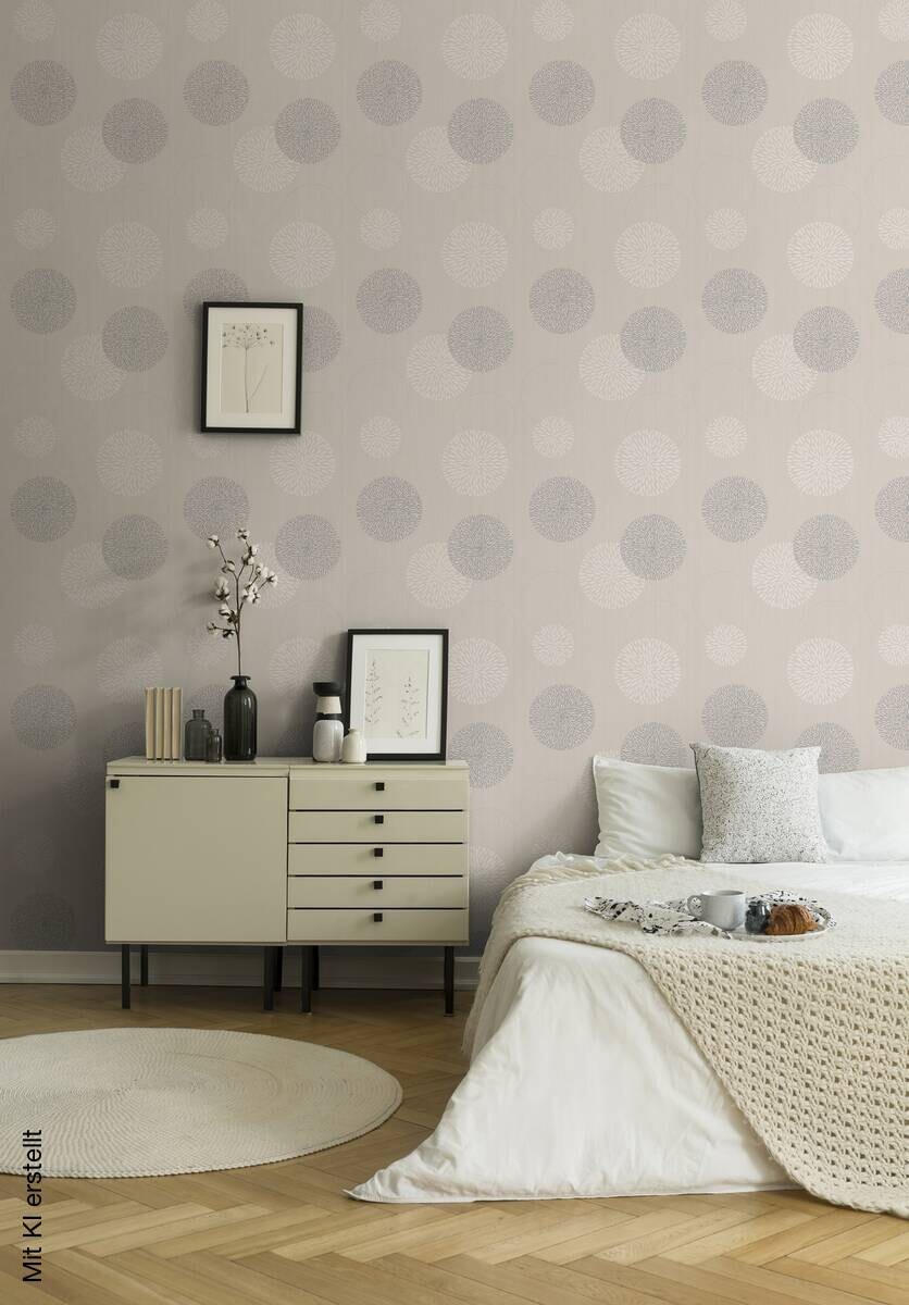 A.S.Creation Vliestapete Best of Vlies Punkte beige B/L: ca. 53x1005 cm