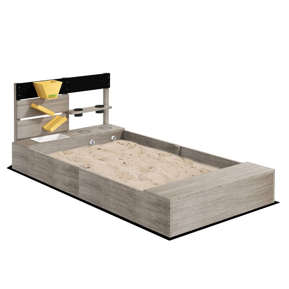 Outsunny Sandkasten grau