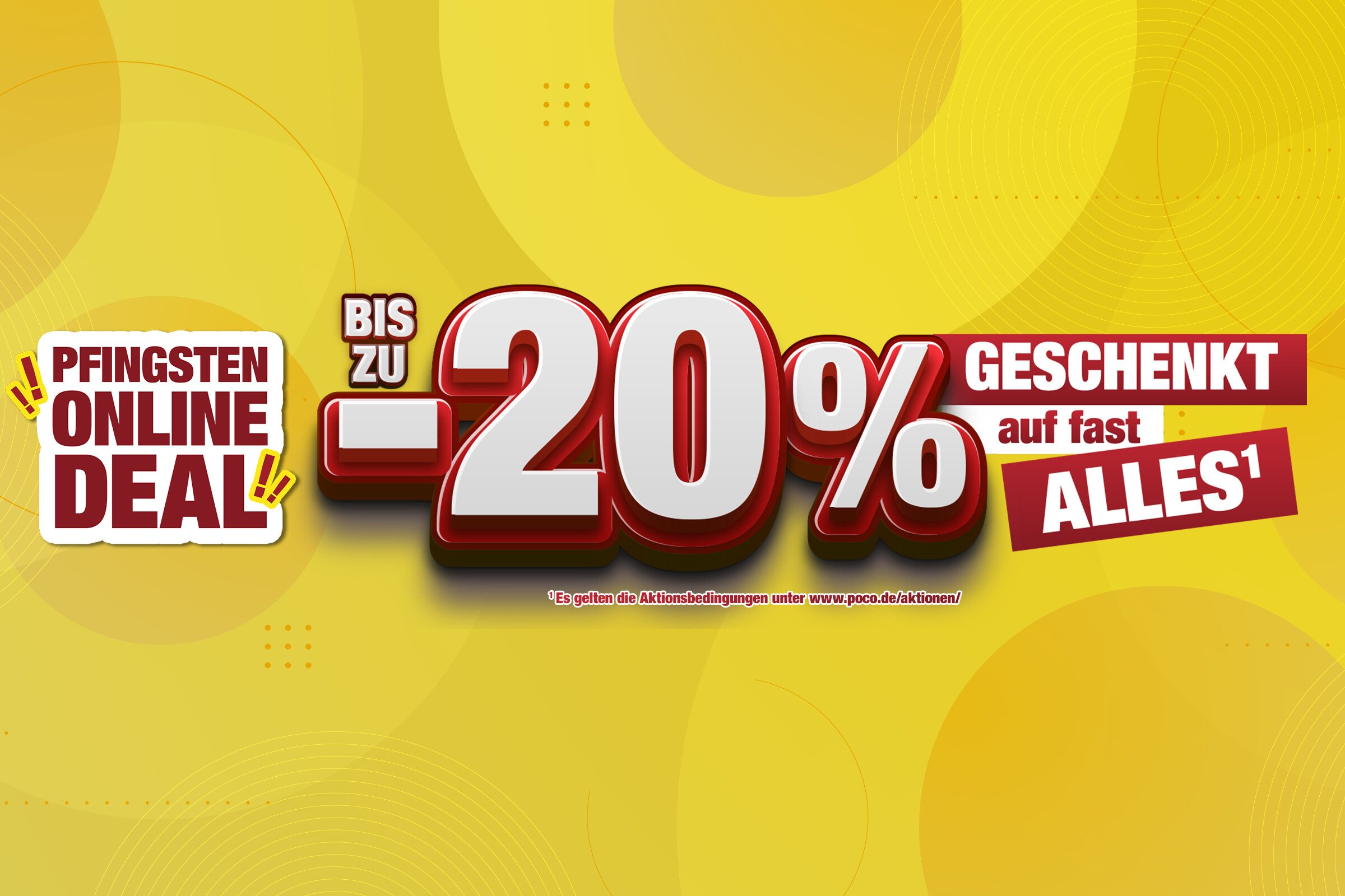 Pfingsten-Online-Deal - 20% geschenkt auf fast alles