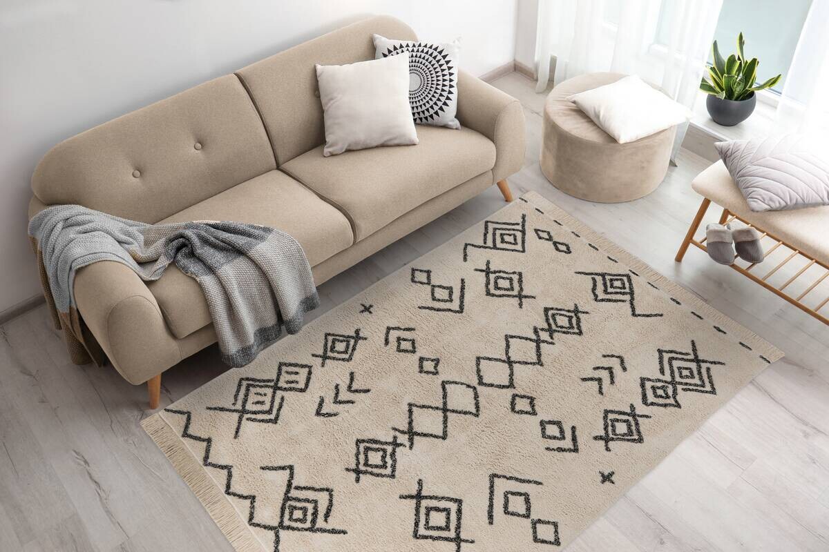 360Living Teppich Mylen schwarz B/L: ca. 160x230 cm