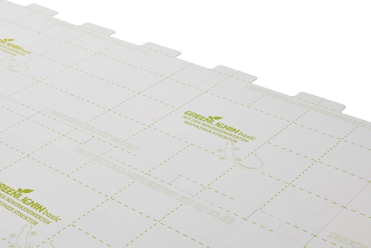 Click-Vinyl-Unterlage Green Ligning,ca. 7,03 m² im Paket B/L: ca. 53x78 cm