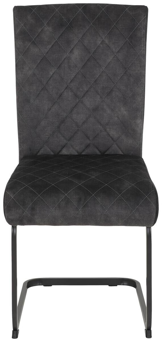 Schwingstuhl Rachel I, 4er-Set anthrazit Microfaser B/H/T: ca. 46x96x60 cm