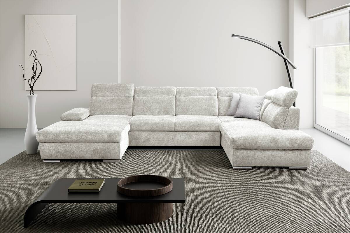 Wohnlandschaft Cordoba natur Webstoff B/H/T: ca. 359x105x232 cm