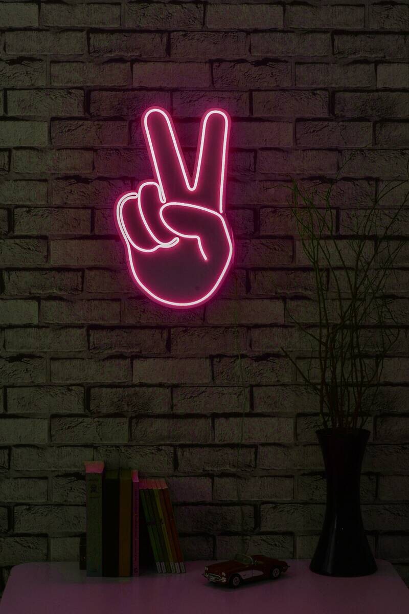 Opviq LED-Wandleuchte rosa PVC B/H/T/L: ca. 29x44x2x29 cm