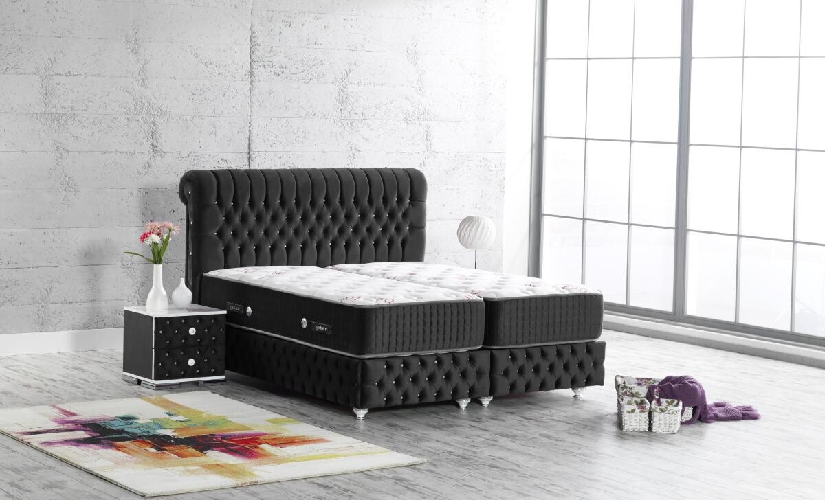 Polsterbett Enzo schwarz Liegefläche B/L: ca. 180x200 cm