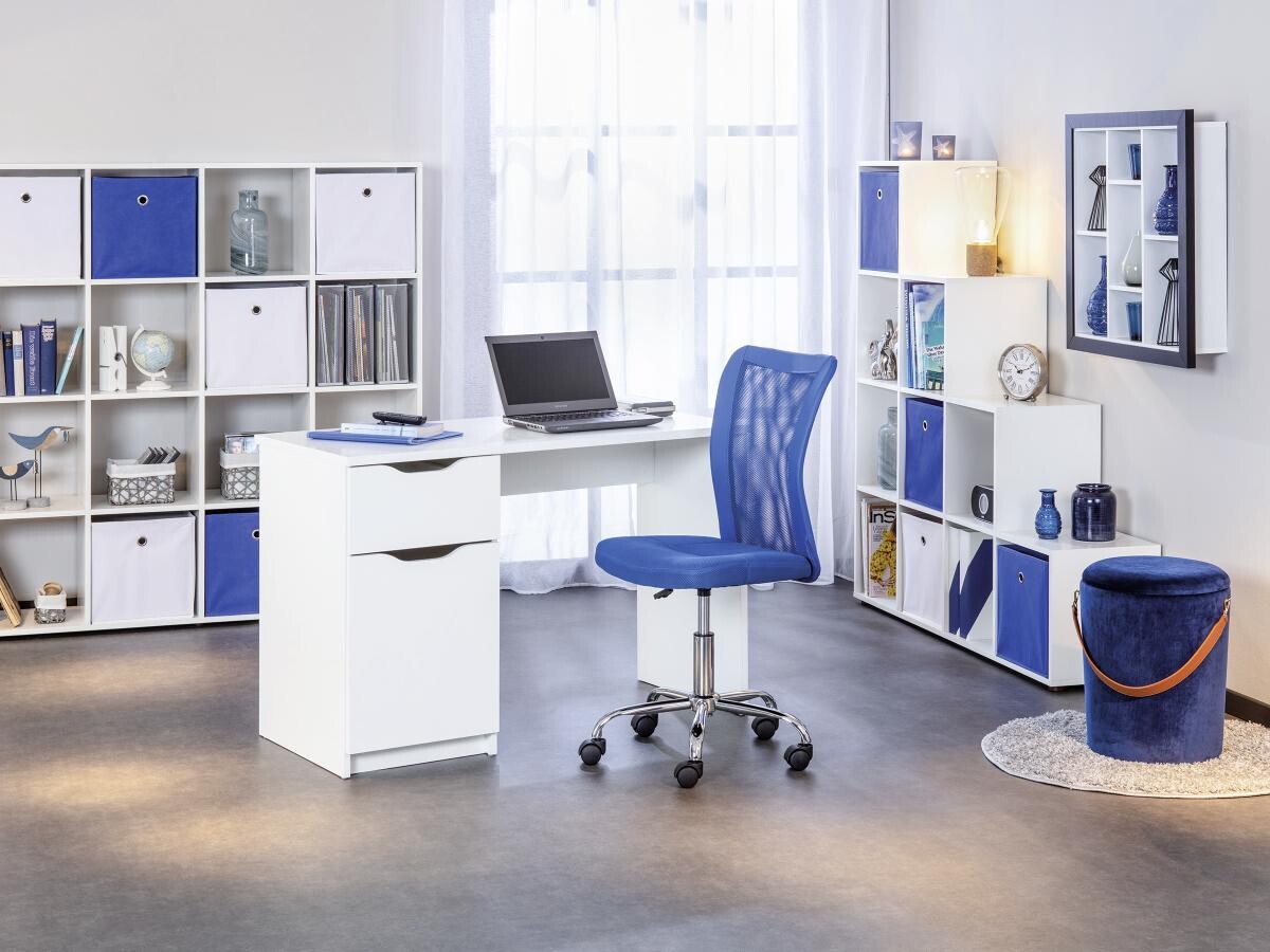 Drehstuhl Bonnie blau Metall Kunststoff