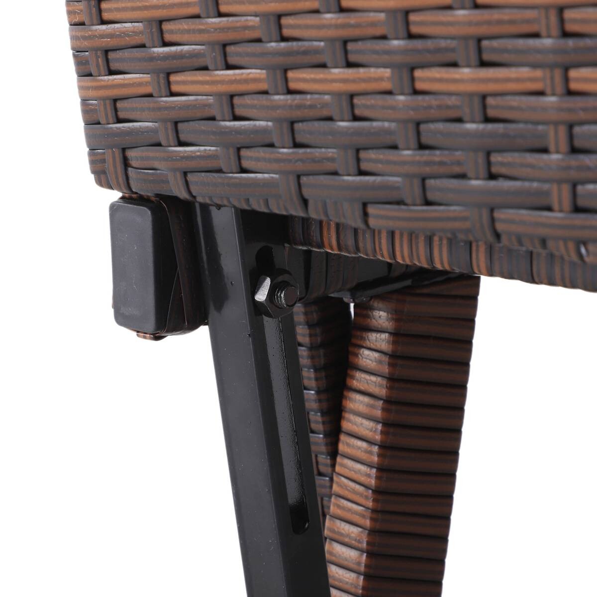 Outsunny Gartensofa braun Stahl B/H/L: ca. 66x67x129 cm