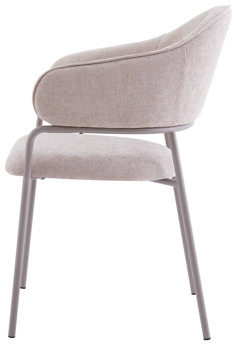 Stuhl CURVE, 2er-Set taupe Stoff B/H/T: ca. 60x86x58 cm