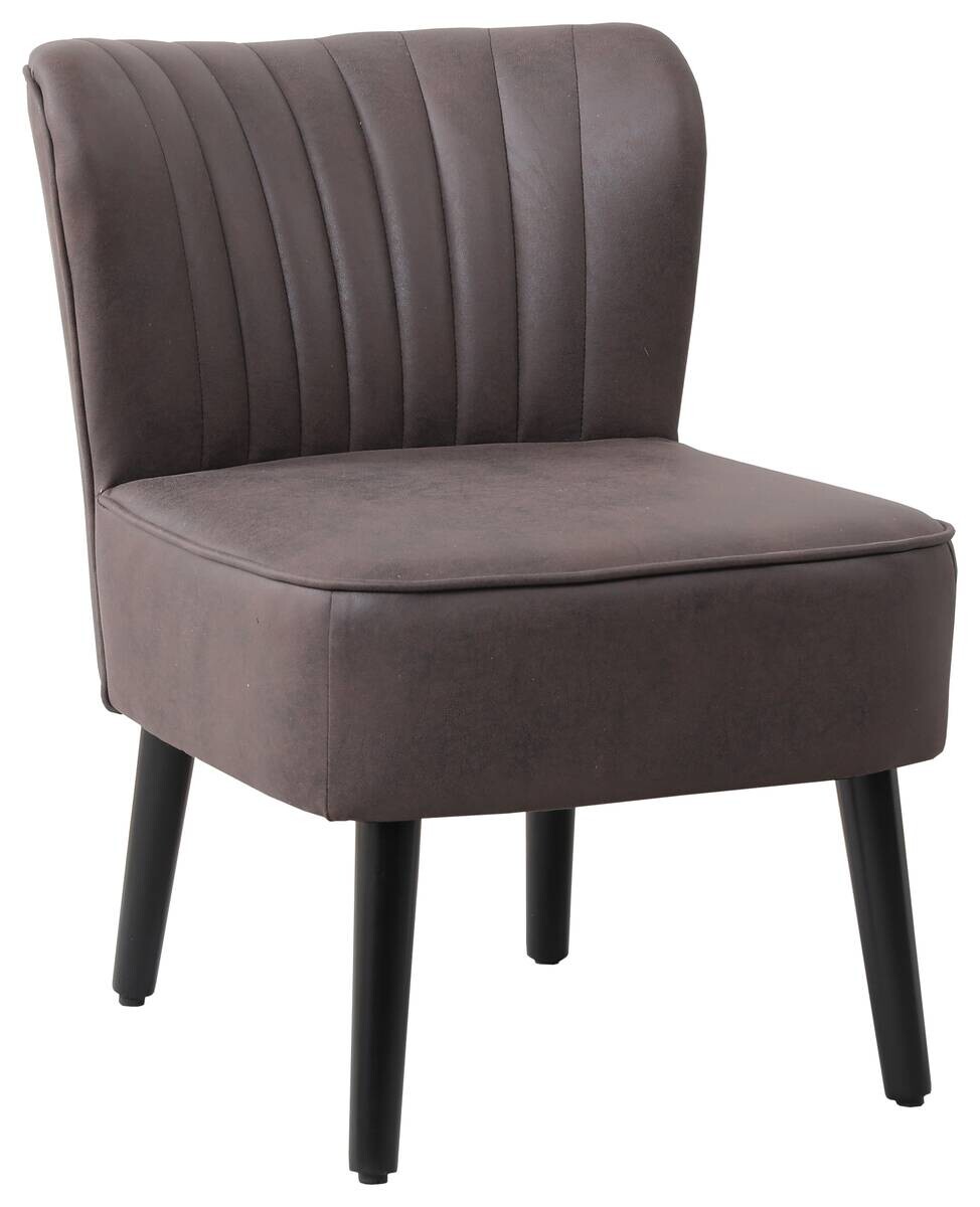 Sessel Emily grau Vintage Microfaser B/H/T: ca. 57x76x72 cm