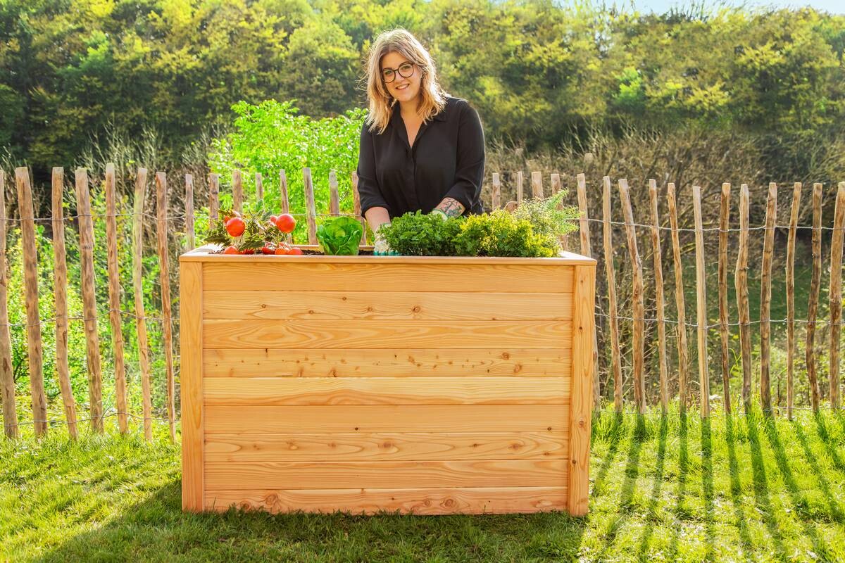 Westmann Hochbeet Lärche 130 natur Lärche B/H/L: ca. 65x84x130 cm