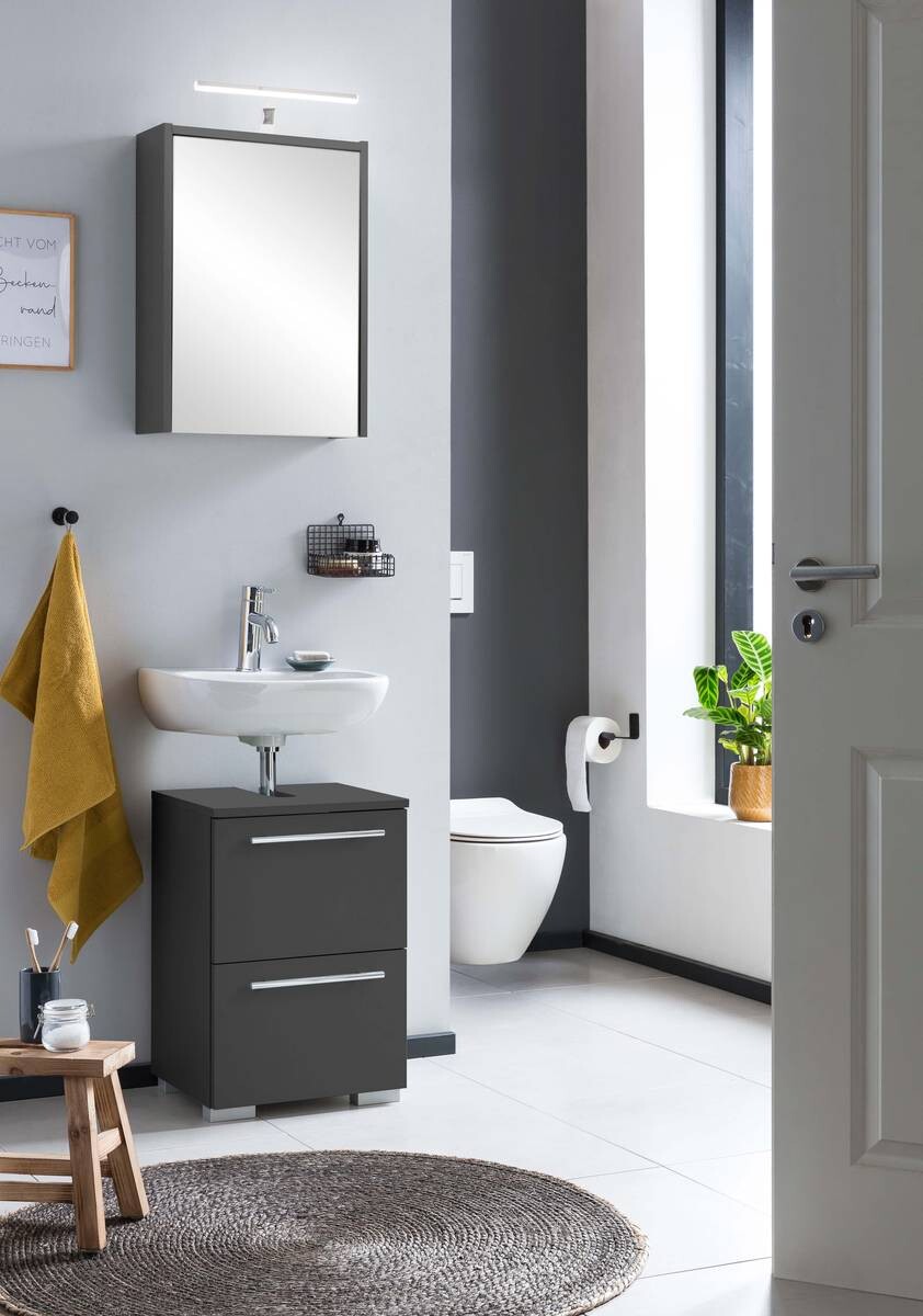 Waschbeckenunterschrank Carlos anthrazit B/H/T: ca. 40,2x59,1x35 cm