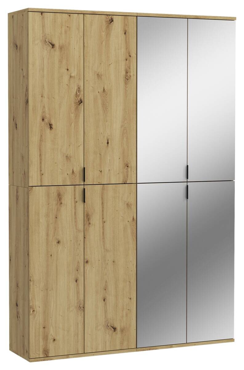 Garderobe PROJEKT Eiche Artisan Nachbildung Spiegel B/H/T: ca. 122x193x34 cm
