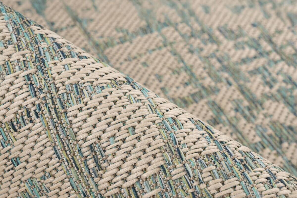 Kayoom Teppich Tribal 325 blaugrün B/L: ca. 80x150 cm